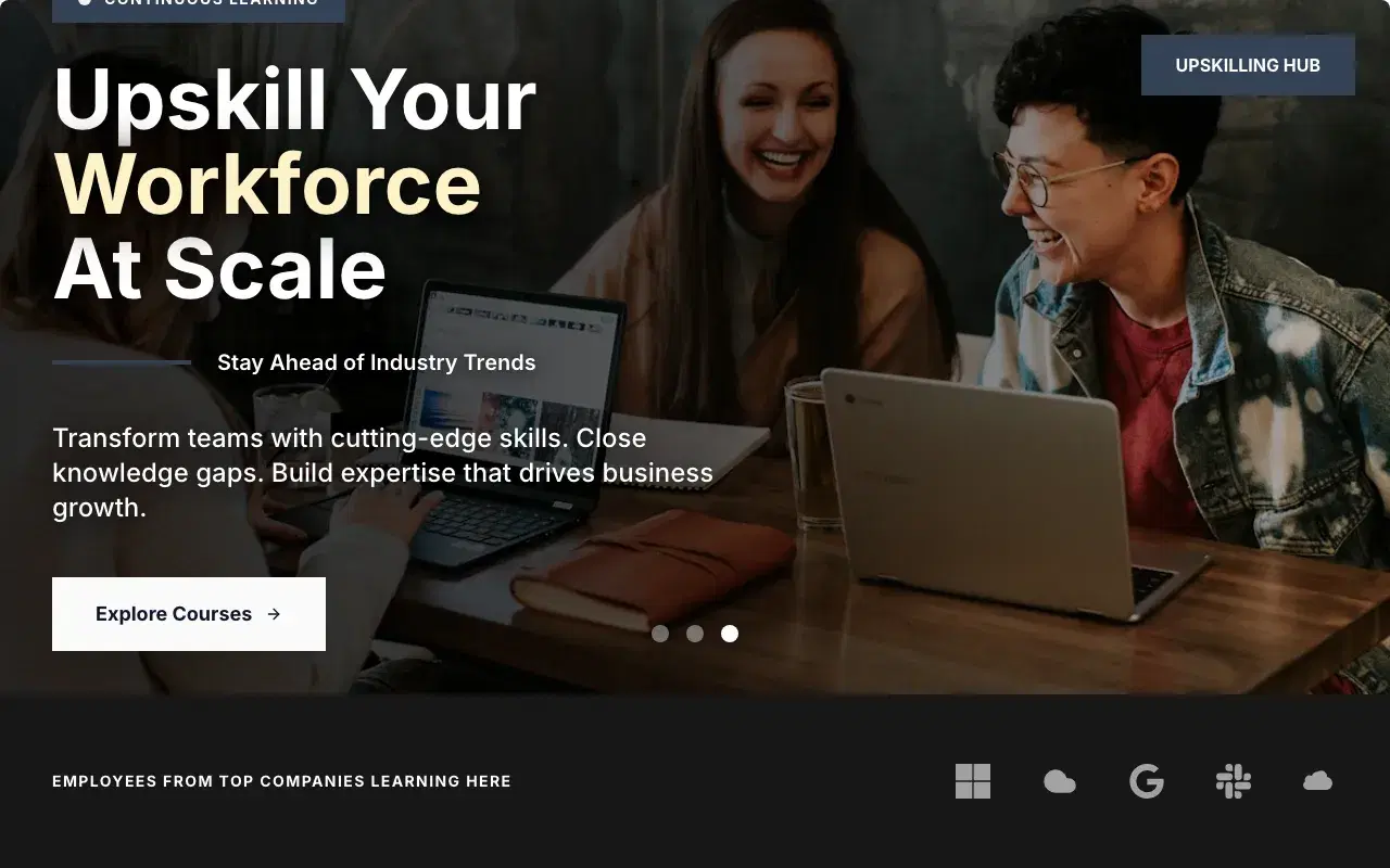 Corporate Upskilling template preview