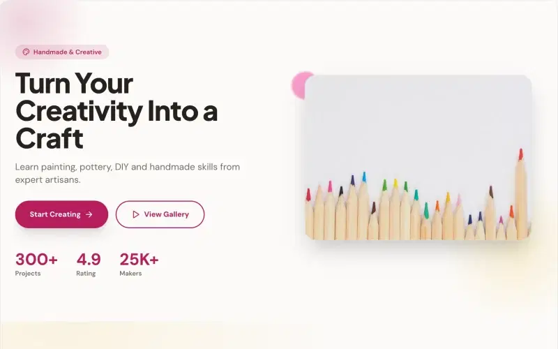 Arts & Crafts template preview