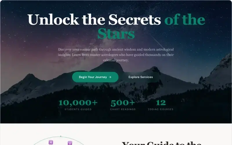 Astrology template preview