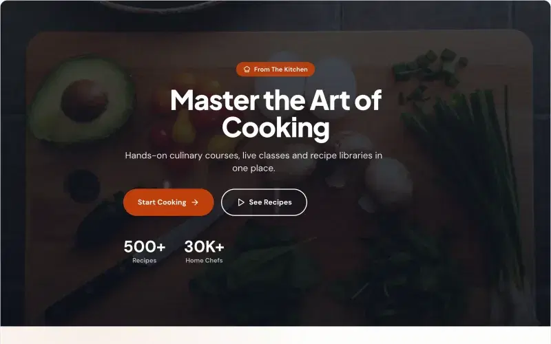 Cooking Studio template preview