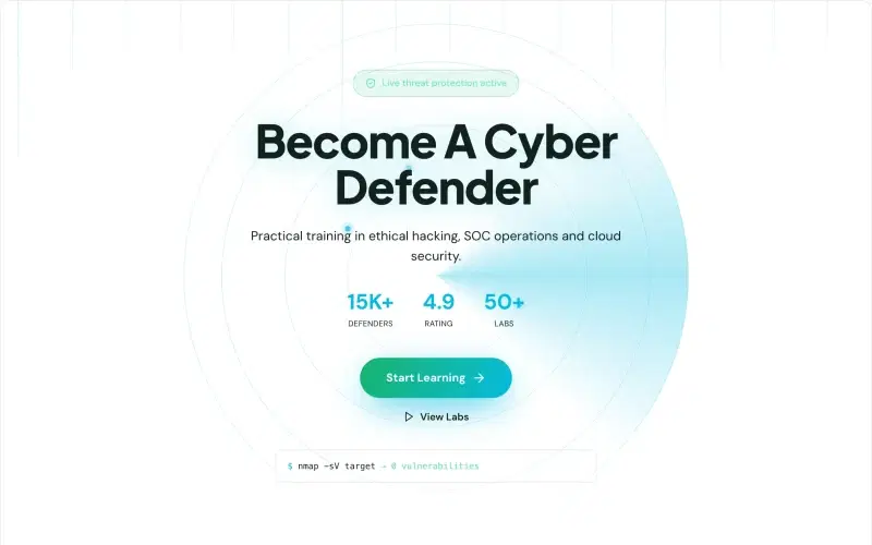Cybersecurity template preview