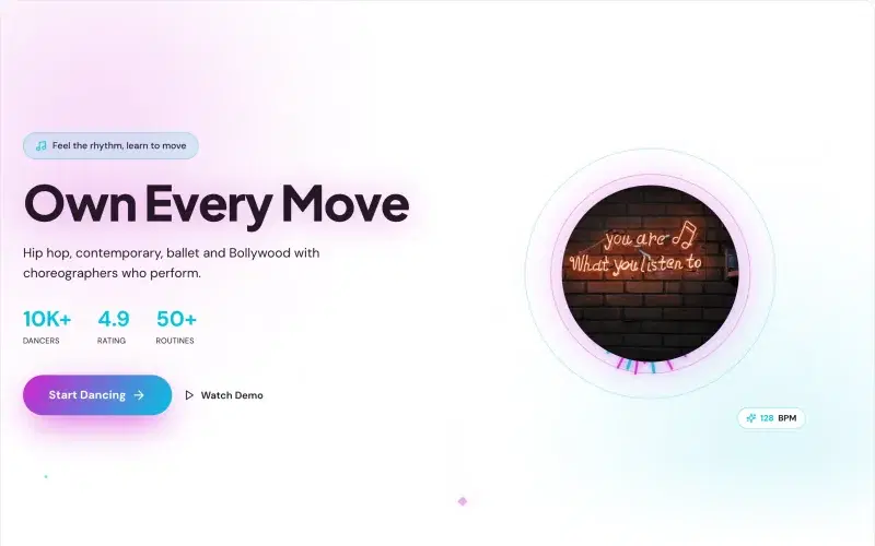 Dance template preview
