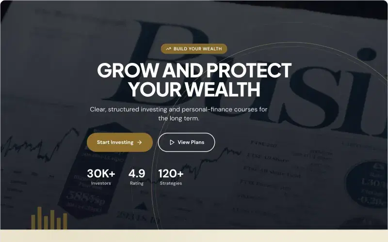 Wealth Academy template preview