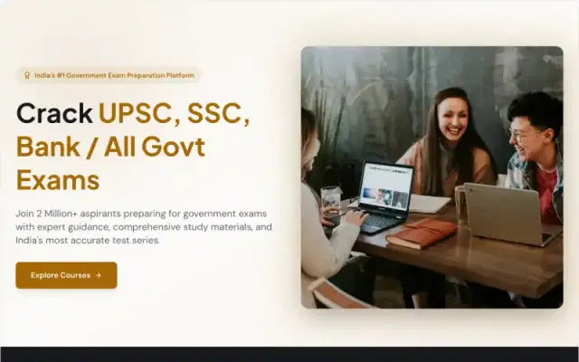 Government Exam Prep academy design