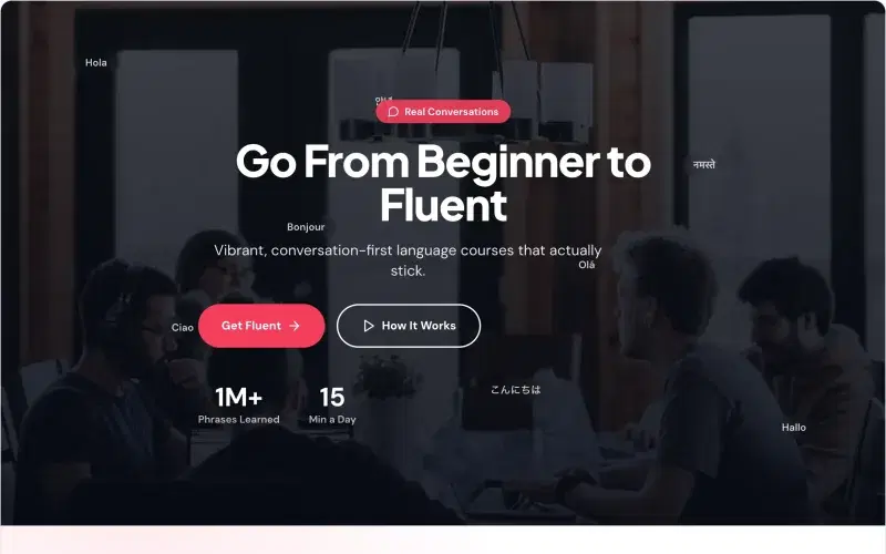 Speak Fluently template preview