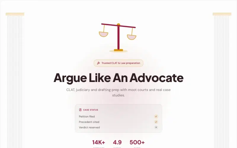 Law & CLAT template preview