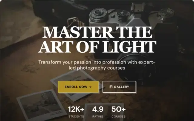 Photography academy design