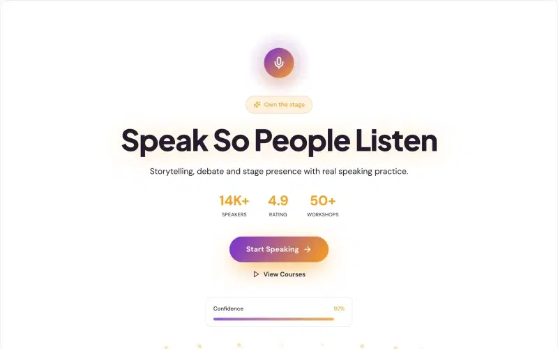 Public Speaking template preview