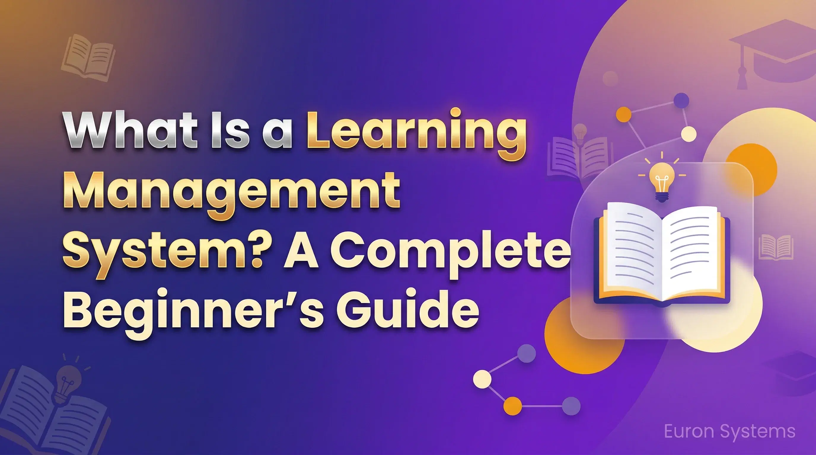 Illustration of a Learning Management System dashboard with online courses, user progress tracking, and digital learning tools.
