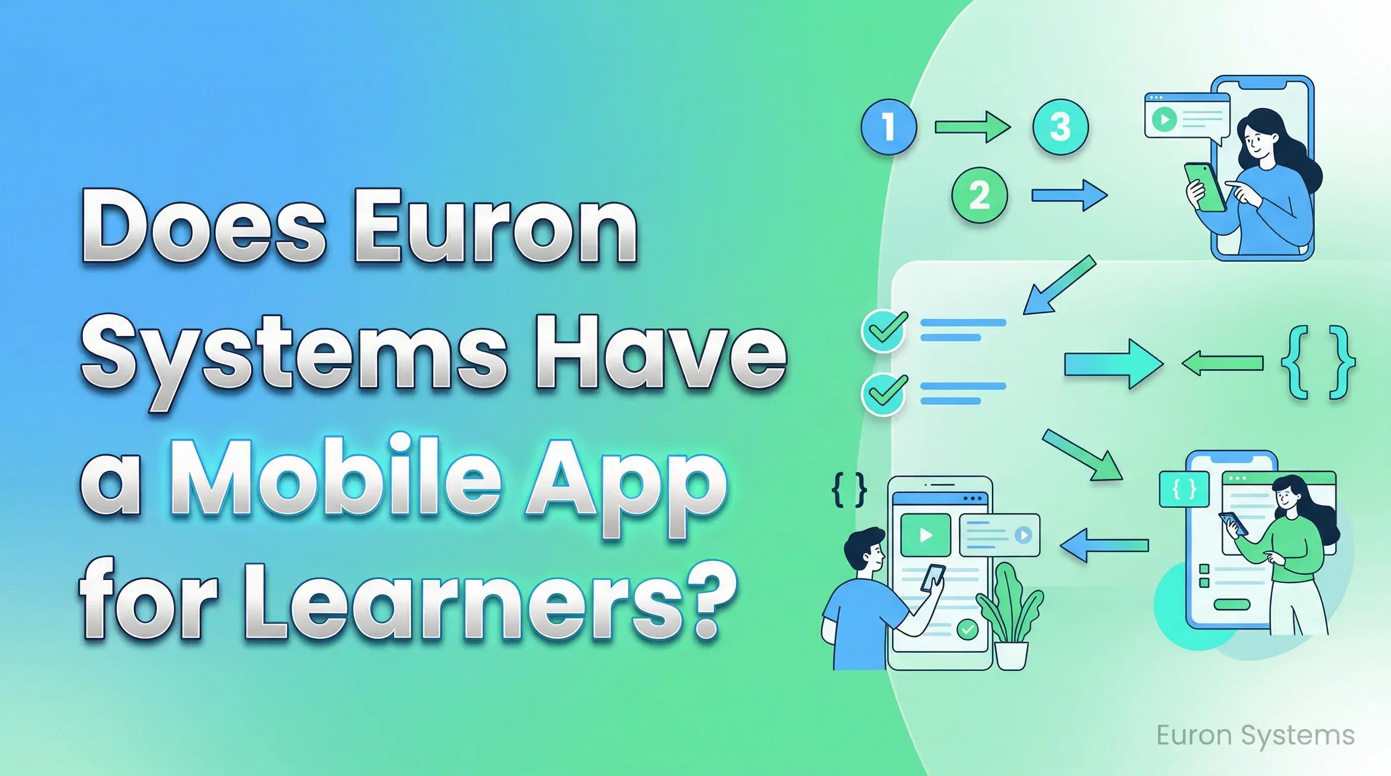 Euron Systems mobile app for learners with courses and dashboard