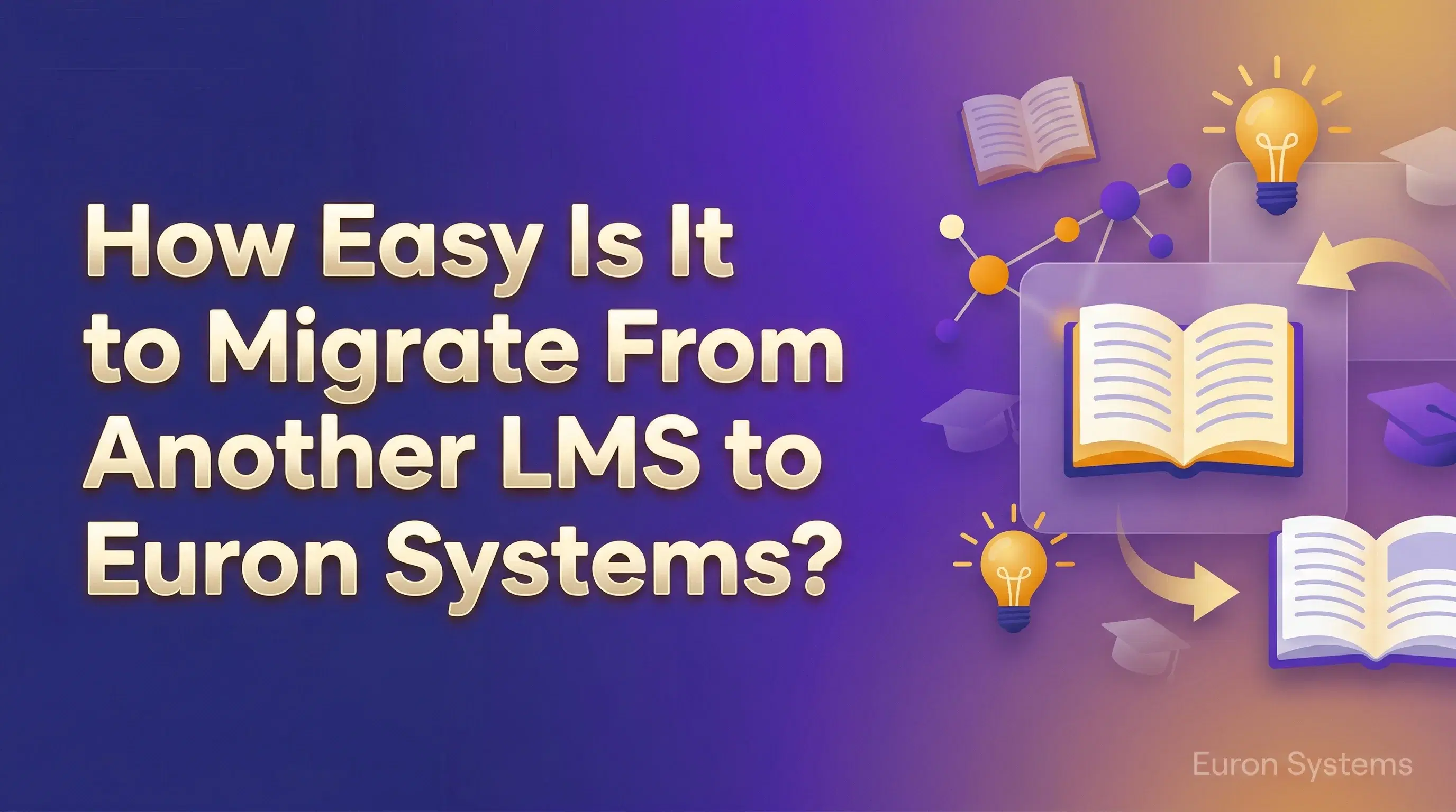 LMS migration process to Euron Systems with data transfer dashboard