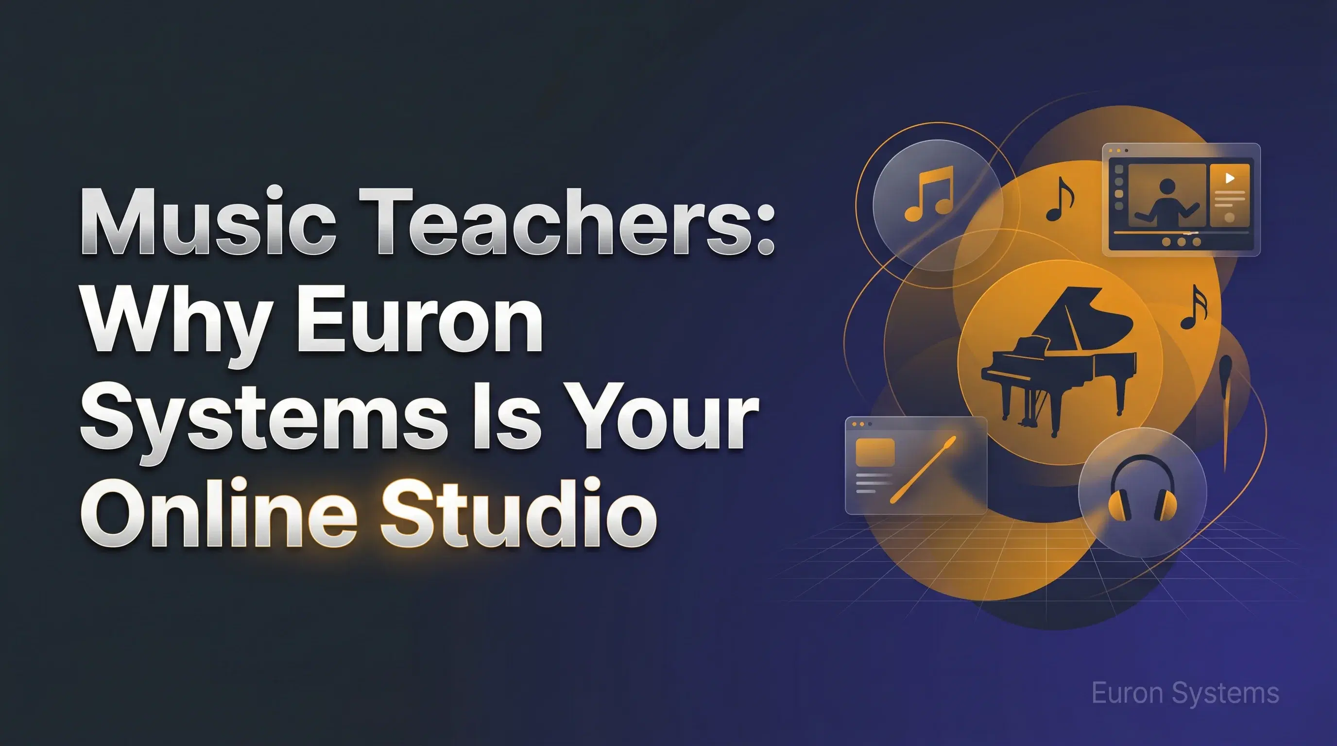 music teacher conducting online classes and selling courses using Euron Systems platform