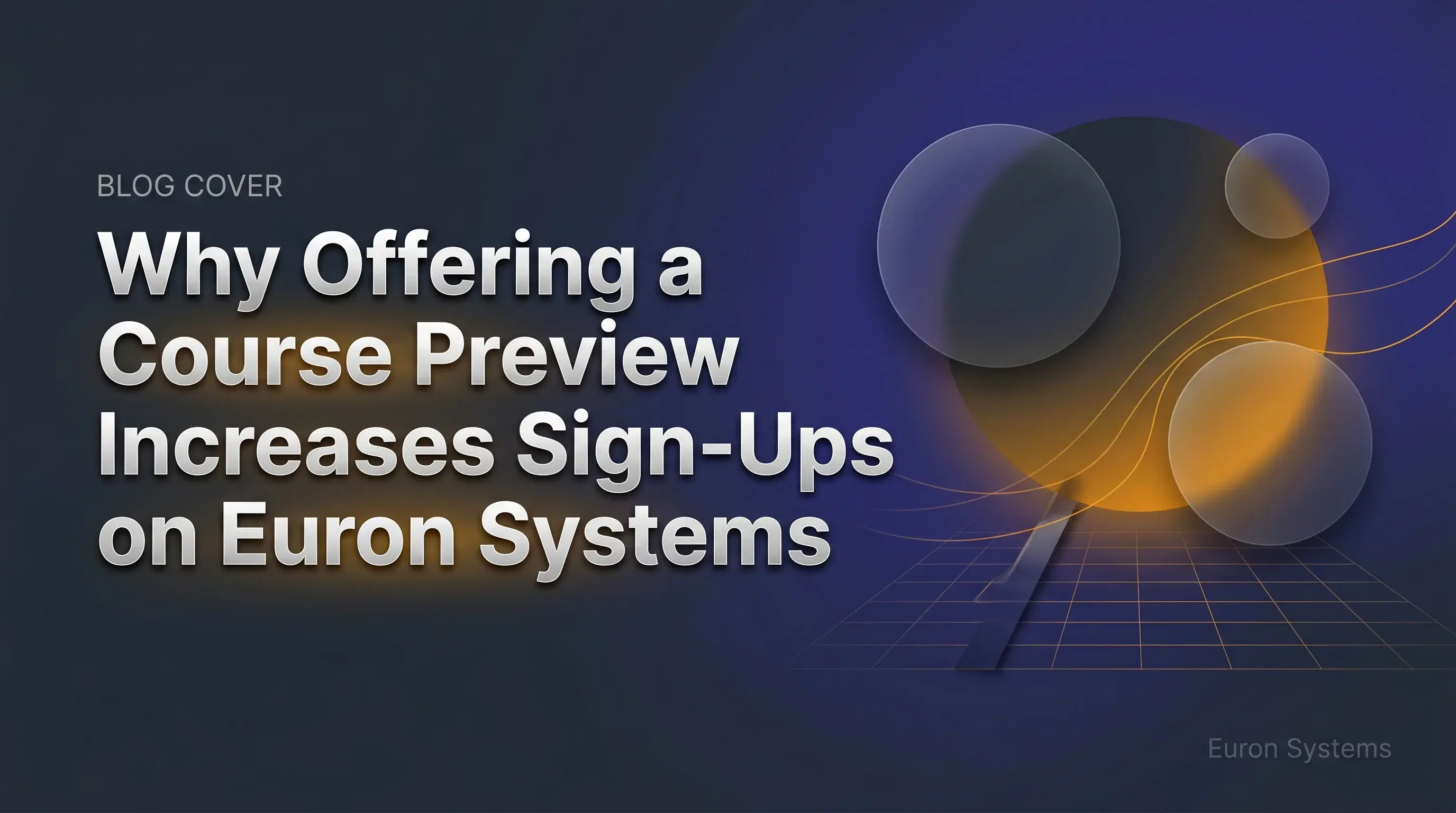 course preview feature showing lesson sample to increase sign ups on Euron Systems platform