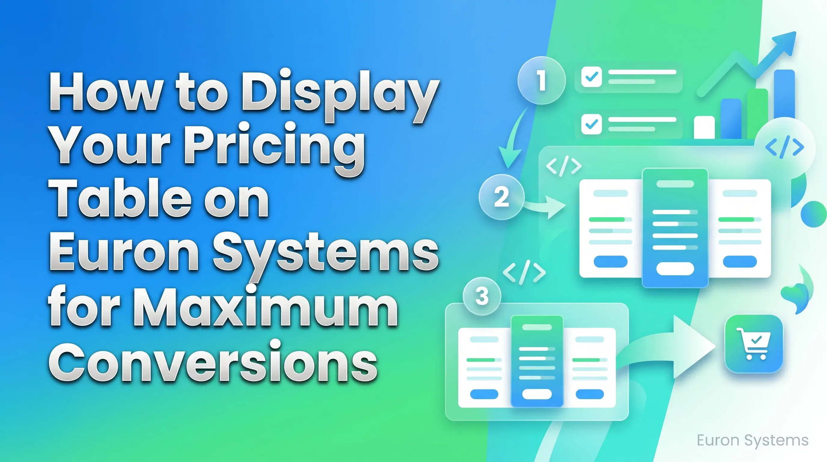 pricing table design on Euron Systems showing clear plans and conversion focused layout