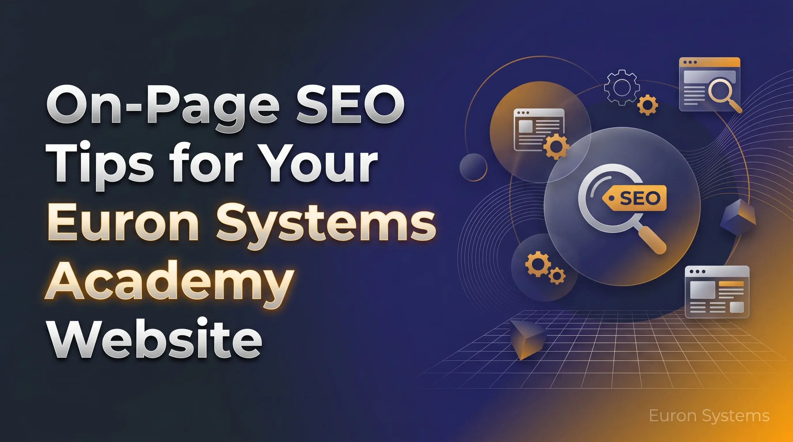 on page SEO optimization for Euron Systems academy website to improve search rankings and traffic