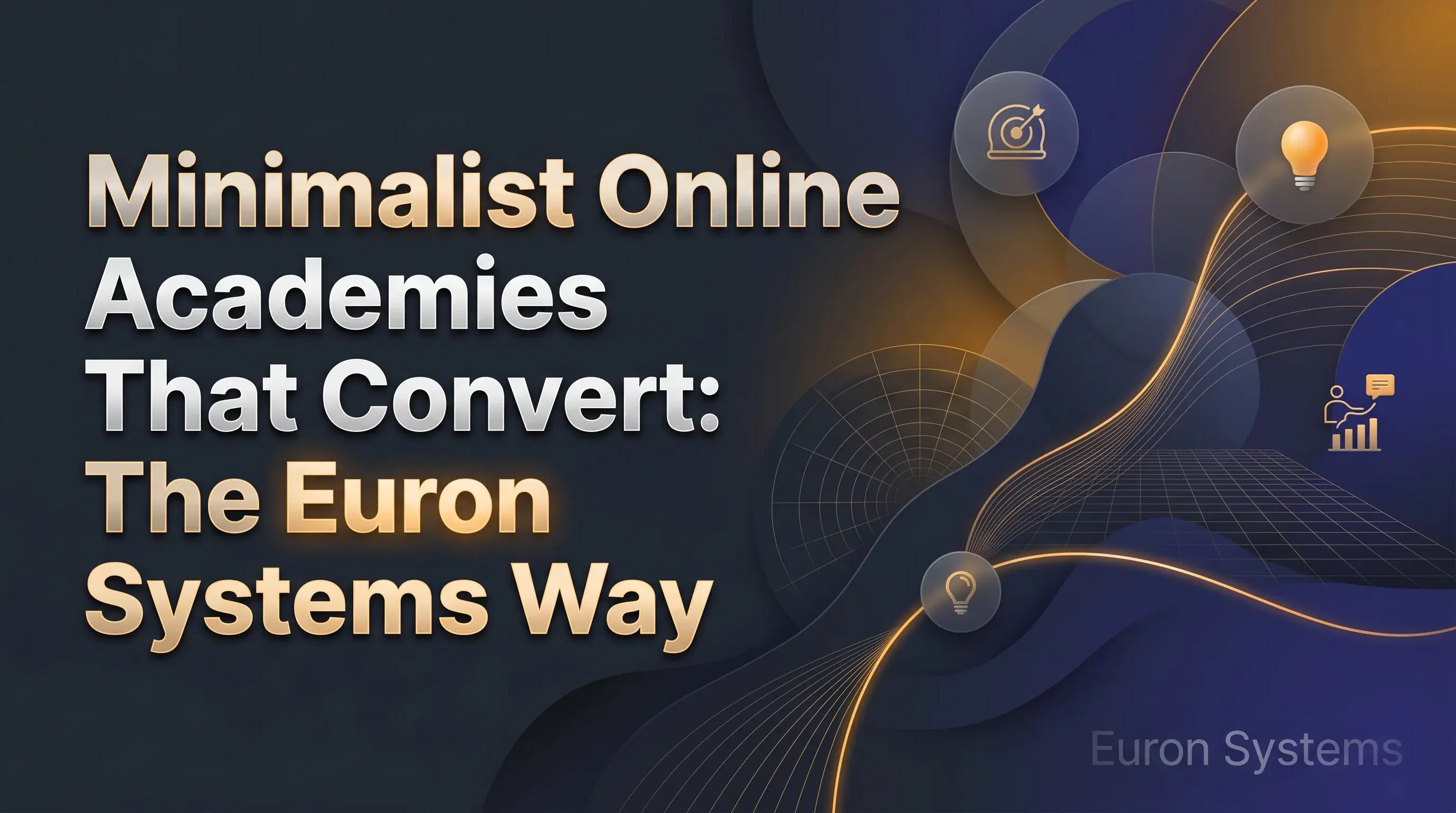 minimalist online academy design on Euron Systems focused on clean layout and high conversion