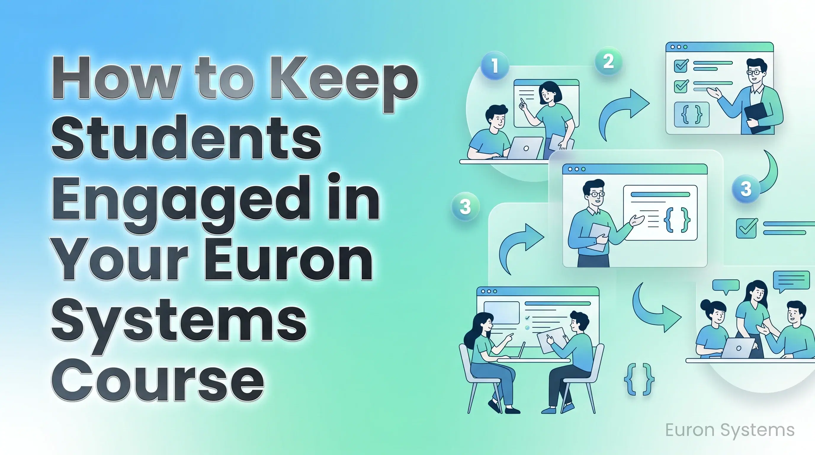 students actively engaged in online course on Euron Systems platform with interactive learning features