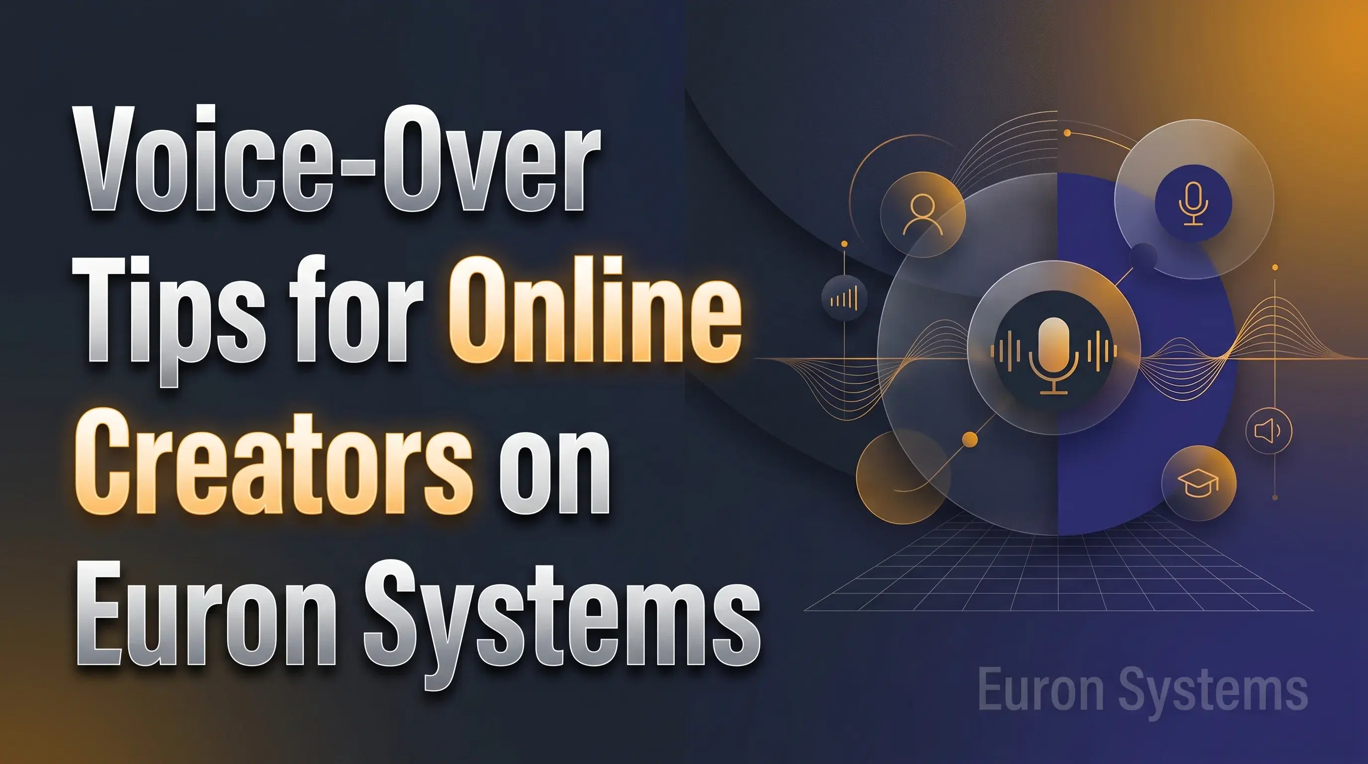 course creator recording professional voice over for Euron Systems online course lessons