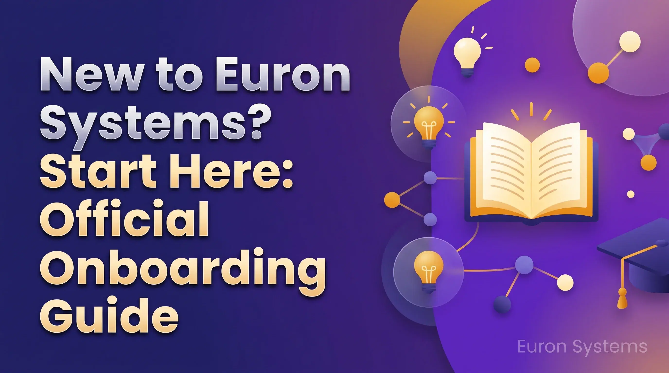 new user onboarding process on Euron Systems showing setup and course creation steps