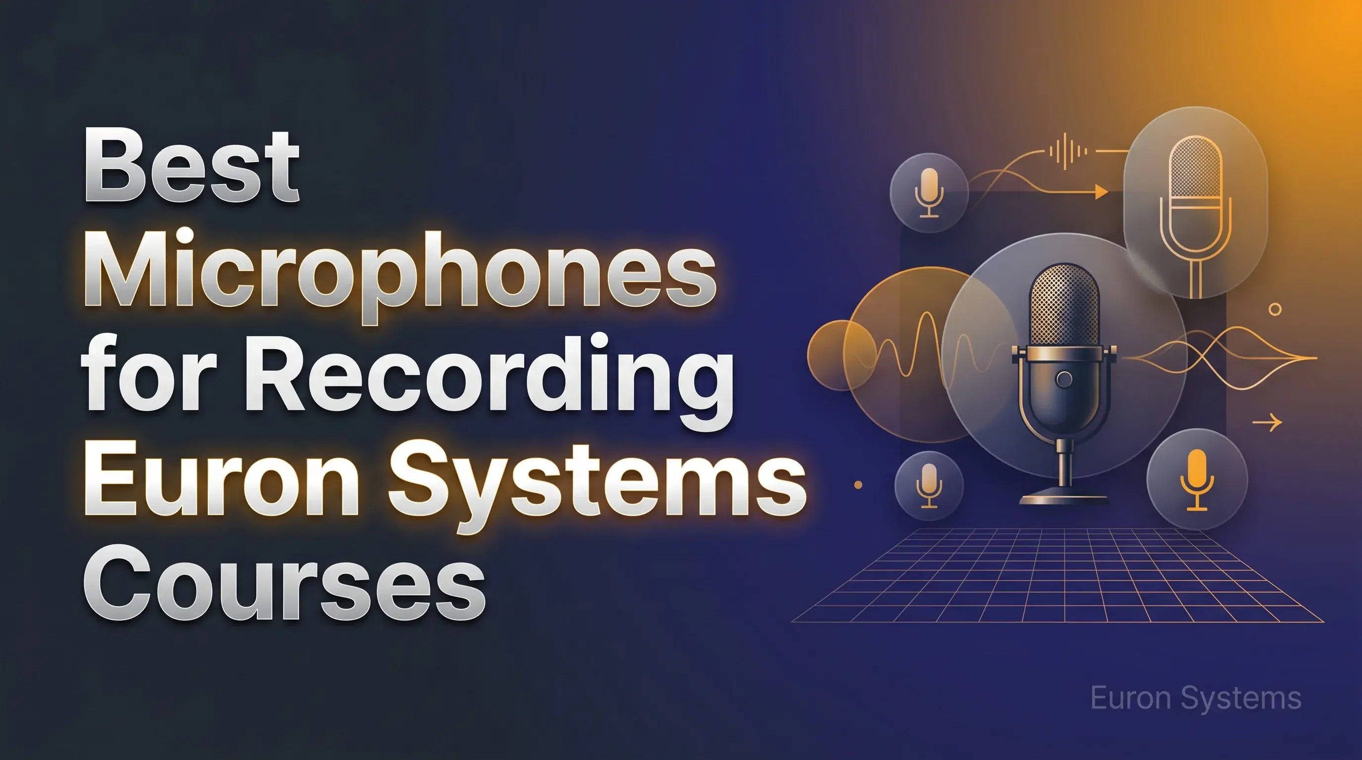 best microphones setup for recording online courses with clear audio for Euron Systems platform