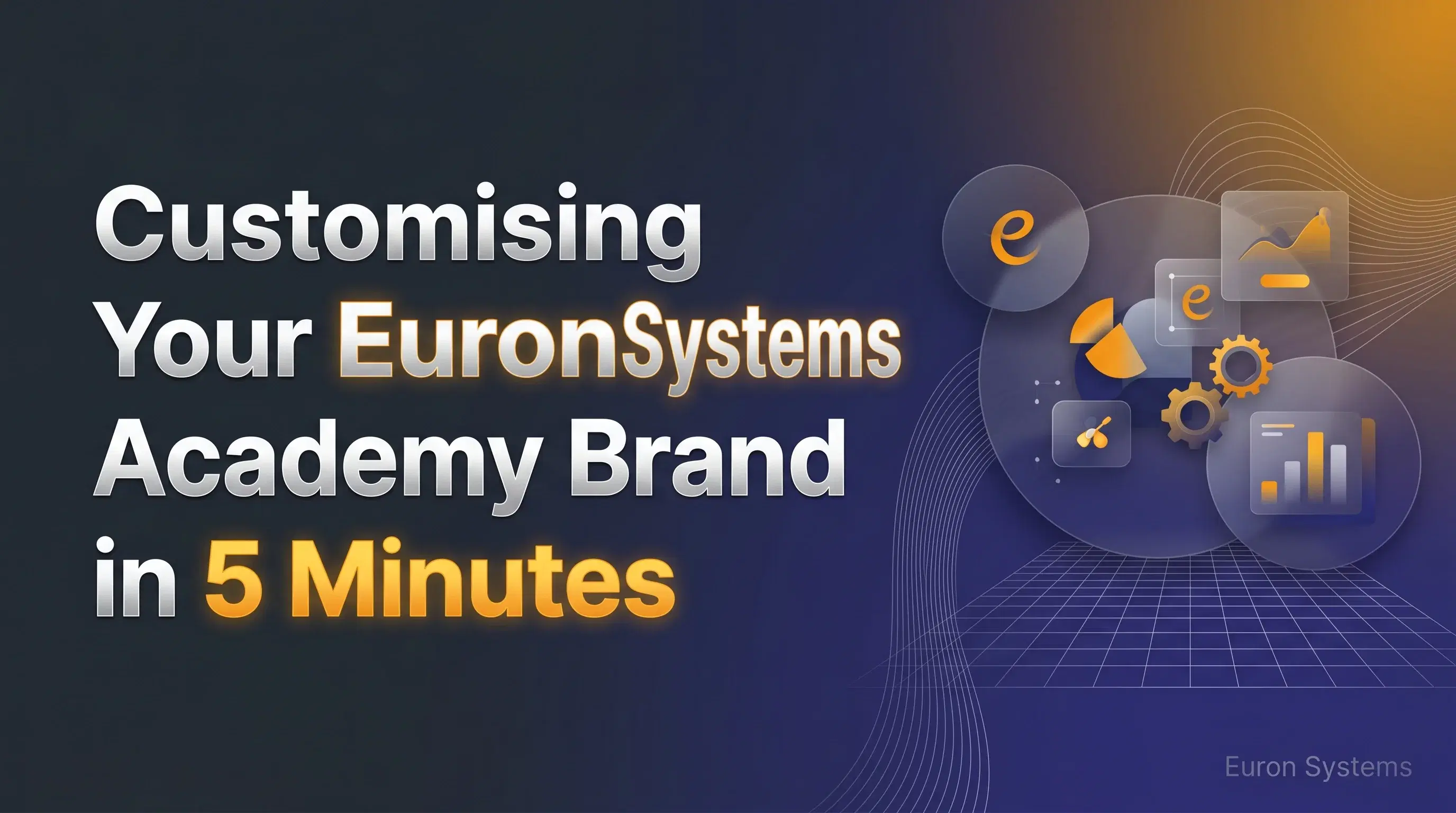 customizing academy branding on Euron Systems with logo colors and design settings for professional look