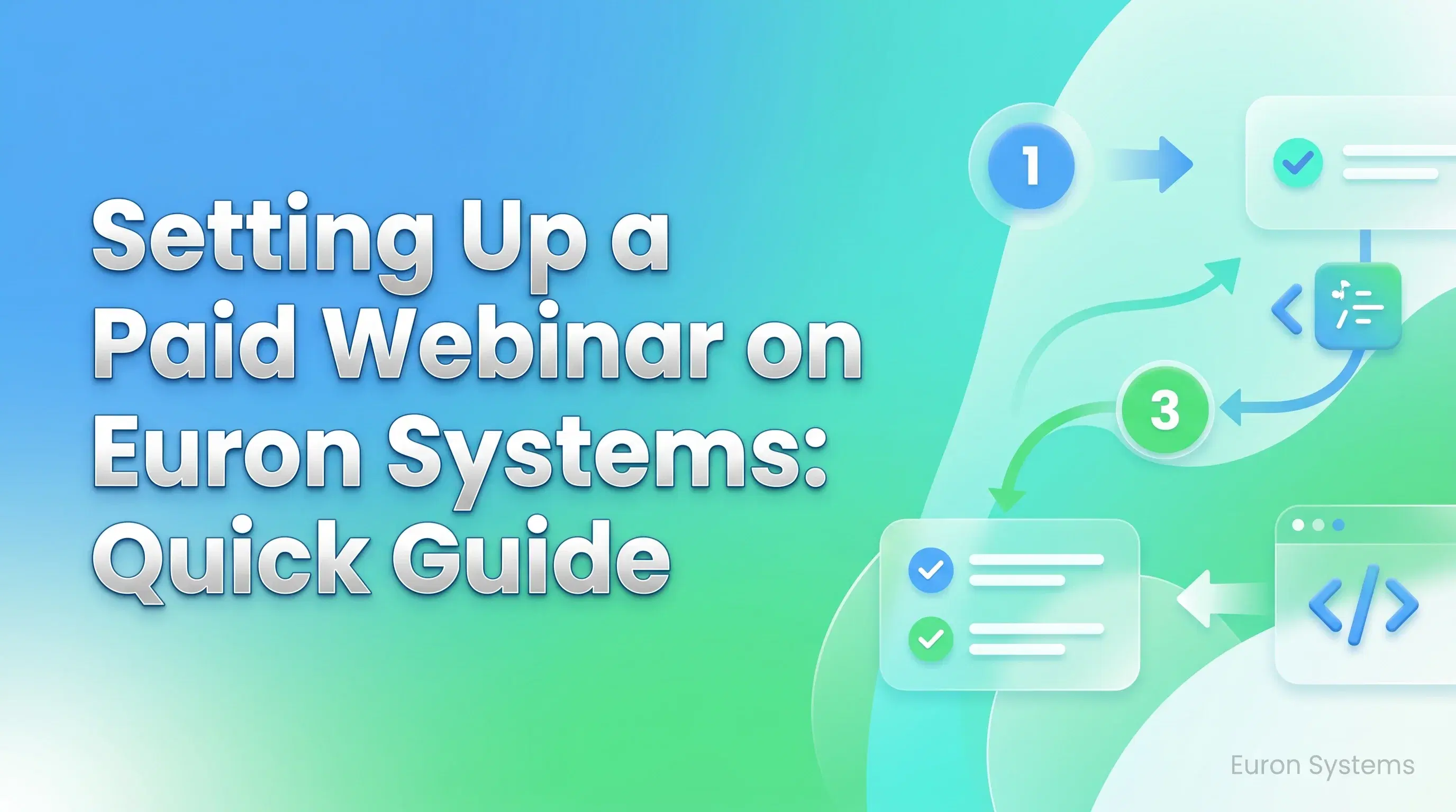 paid webinar setup on Euron Systems showing live session creation and payment integration