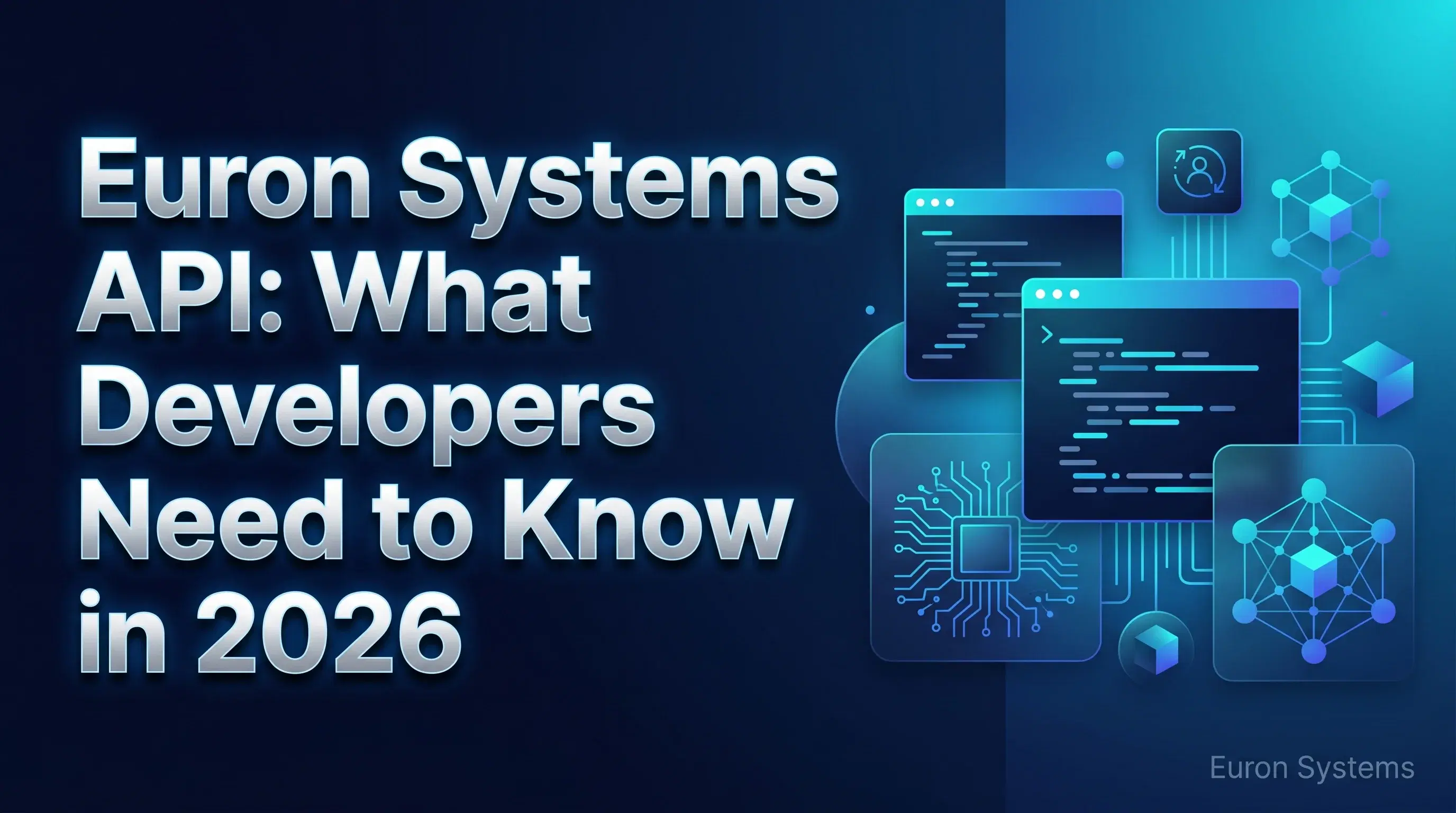 Euron Systems API documentation showing endpoints integration and developer tools for building scalable applications