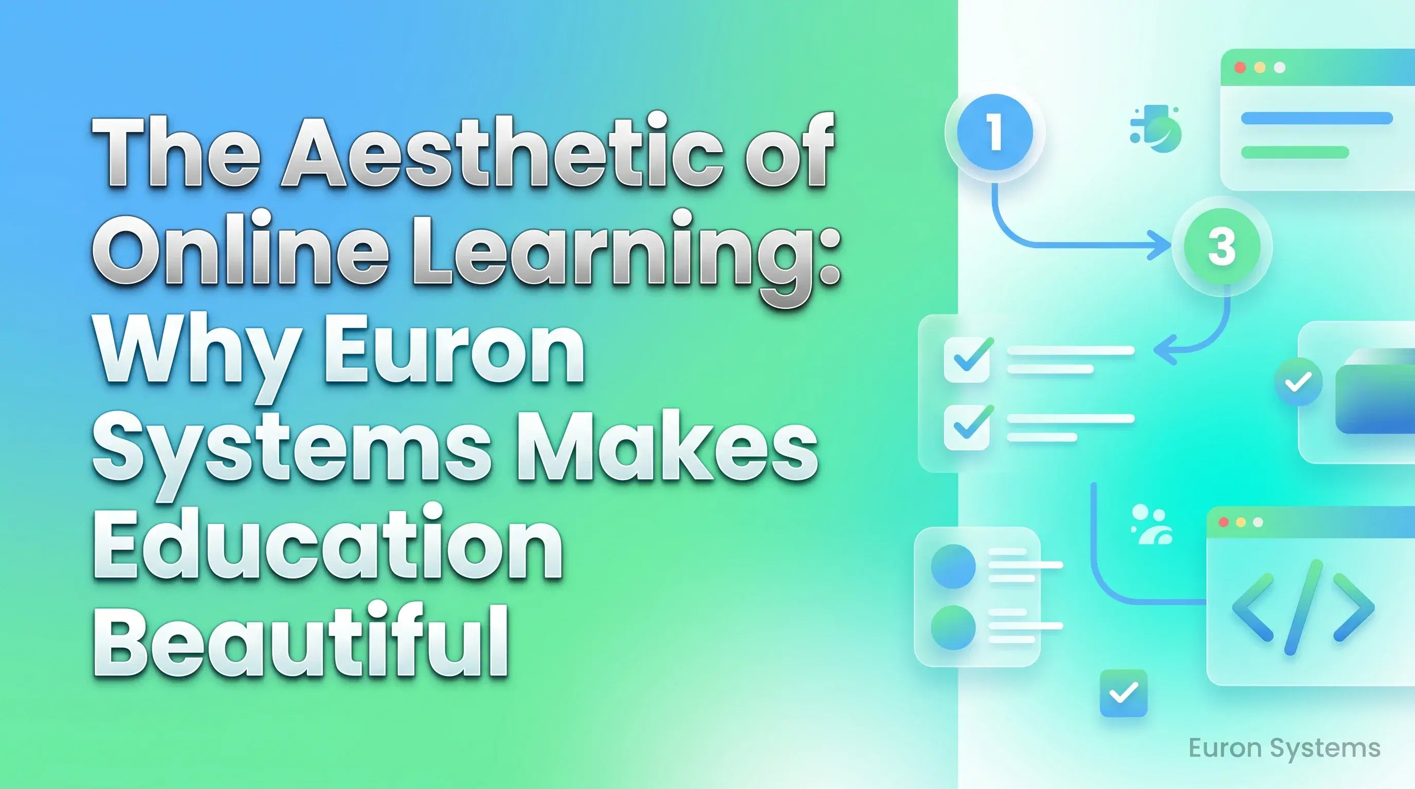 beautiful and aesthetic online learning interface on Euron Systems with clean design and engaging user experience