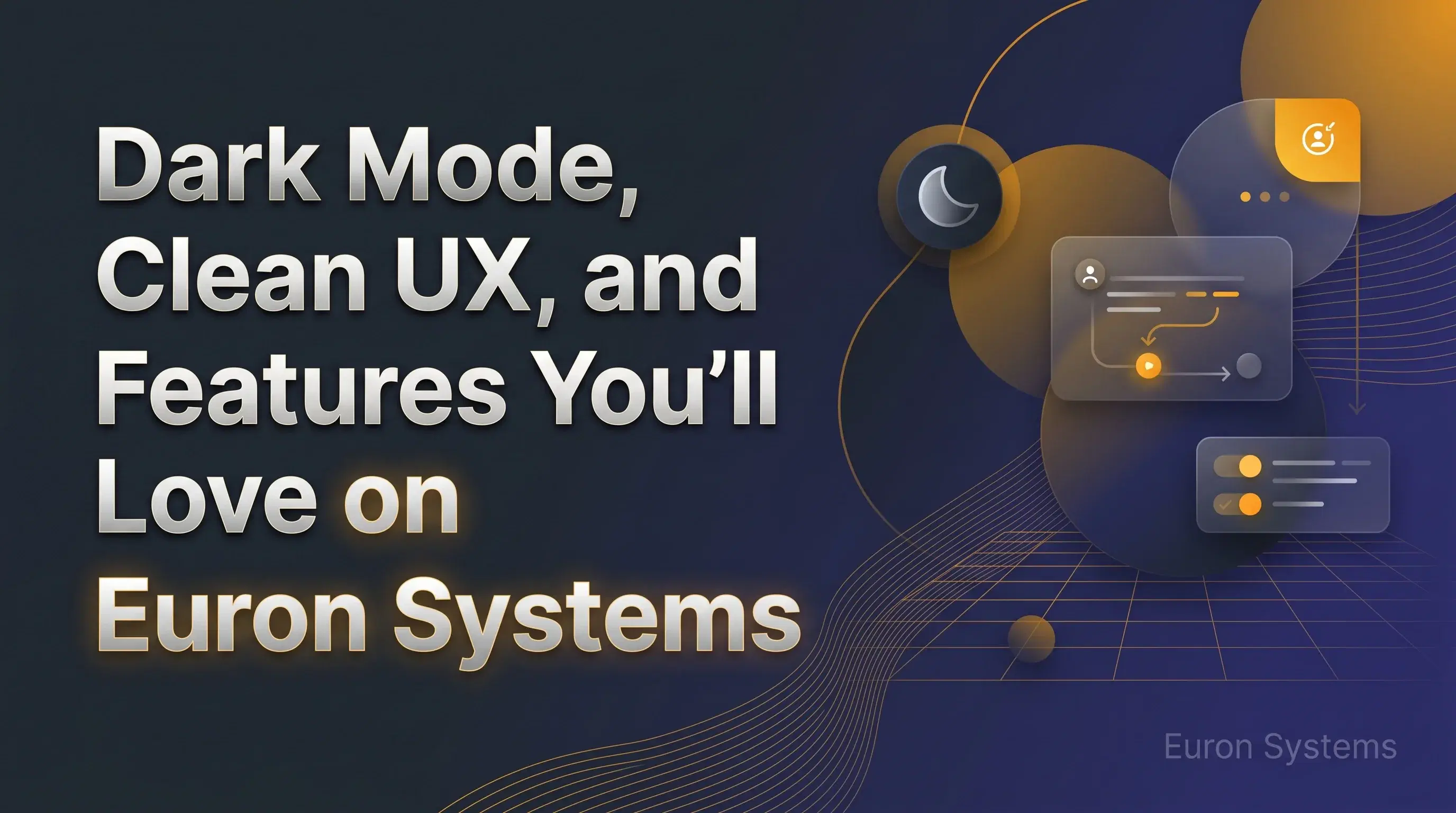 Euron Systems interface with dark mode clean UX and modern features for smooth online learning experience