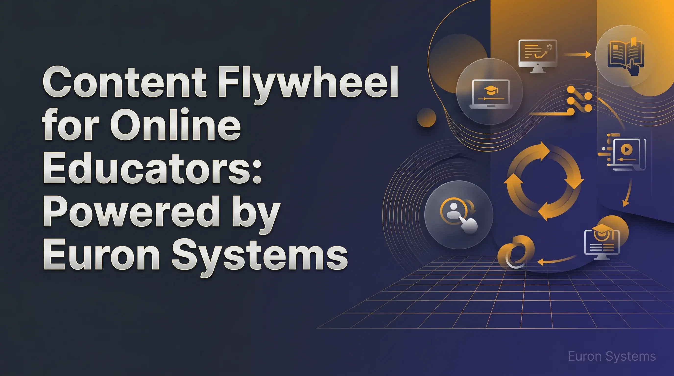content flywheel strategy for online educators using Euron Systems to attract engage and convert students