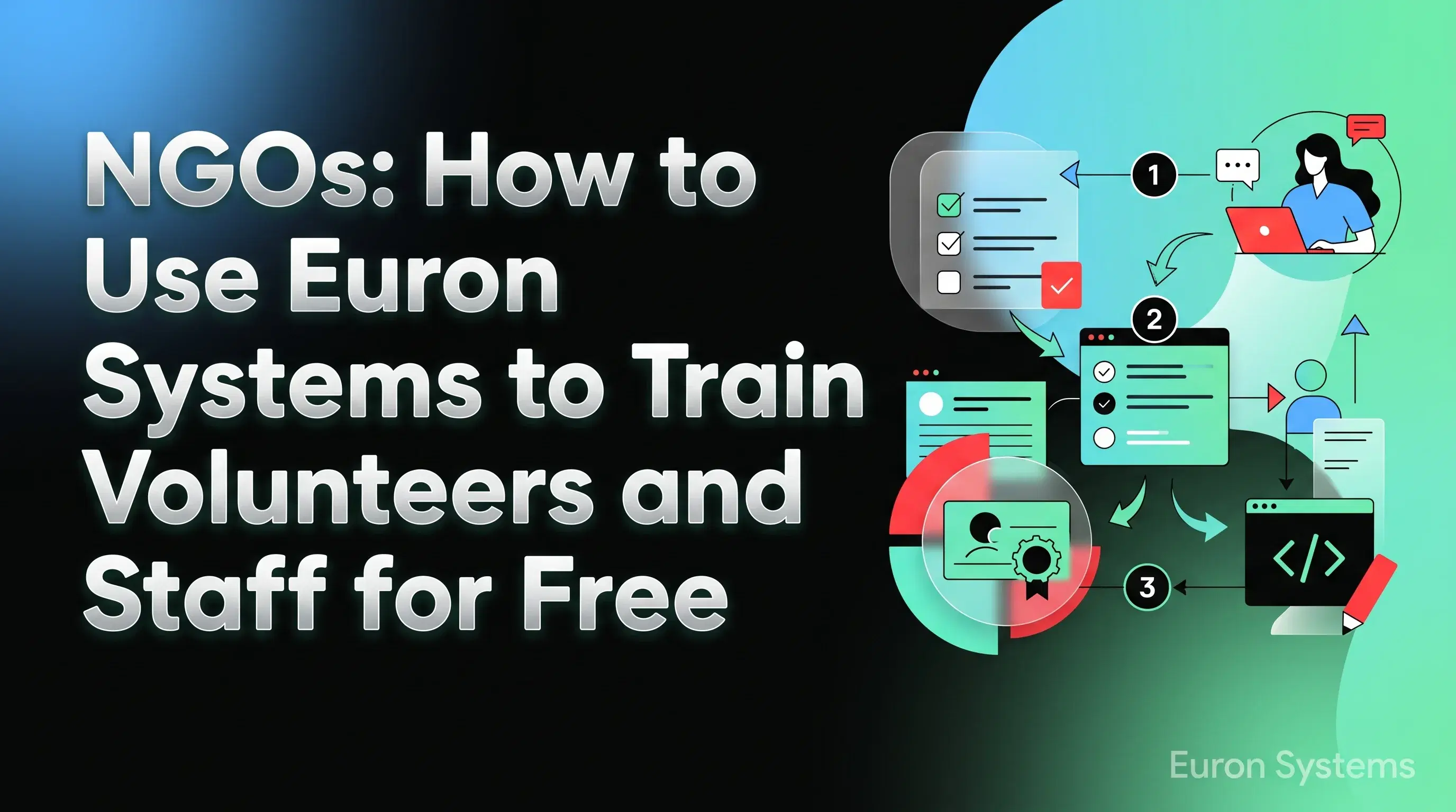 NGOs training volunteers and staff using Euron Systems with structured online learning programs