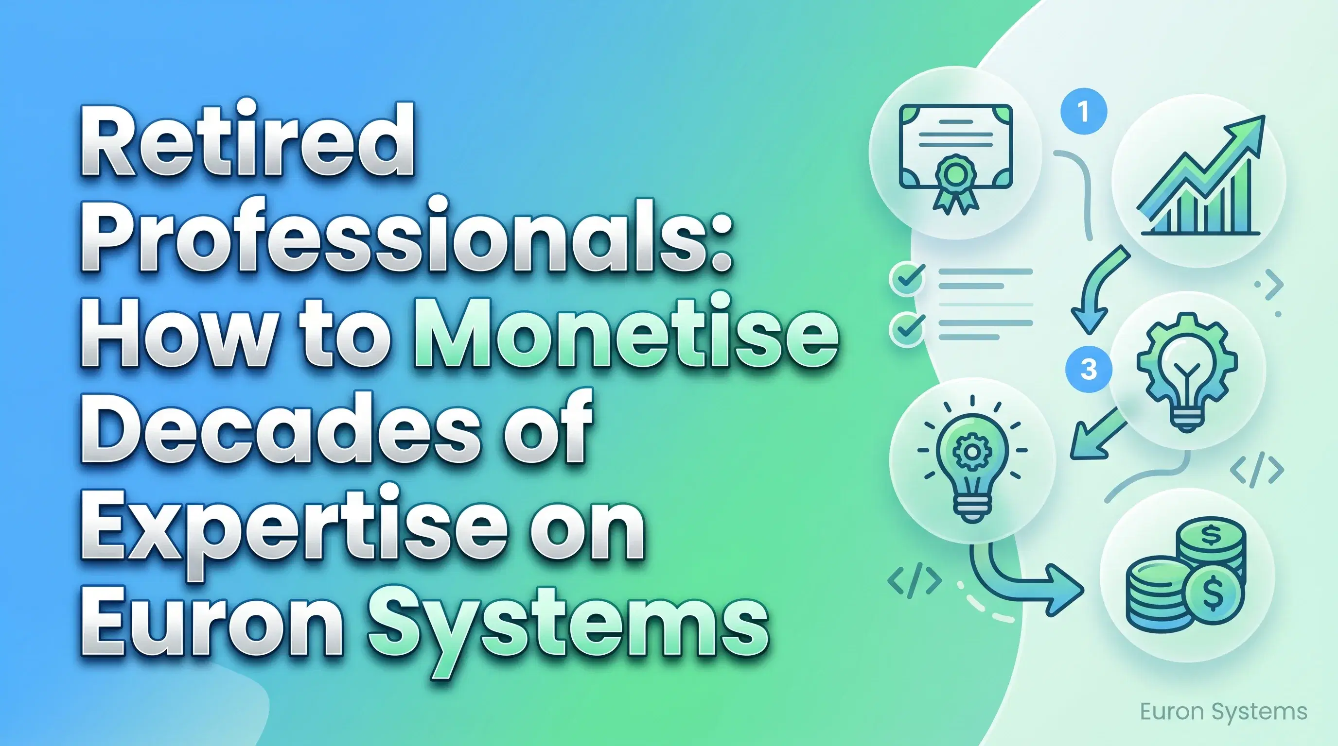 retired professional creating online courses on Euron Systems to monetize experience and expertise