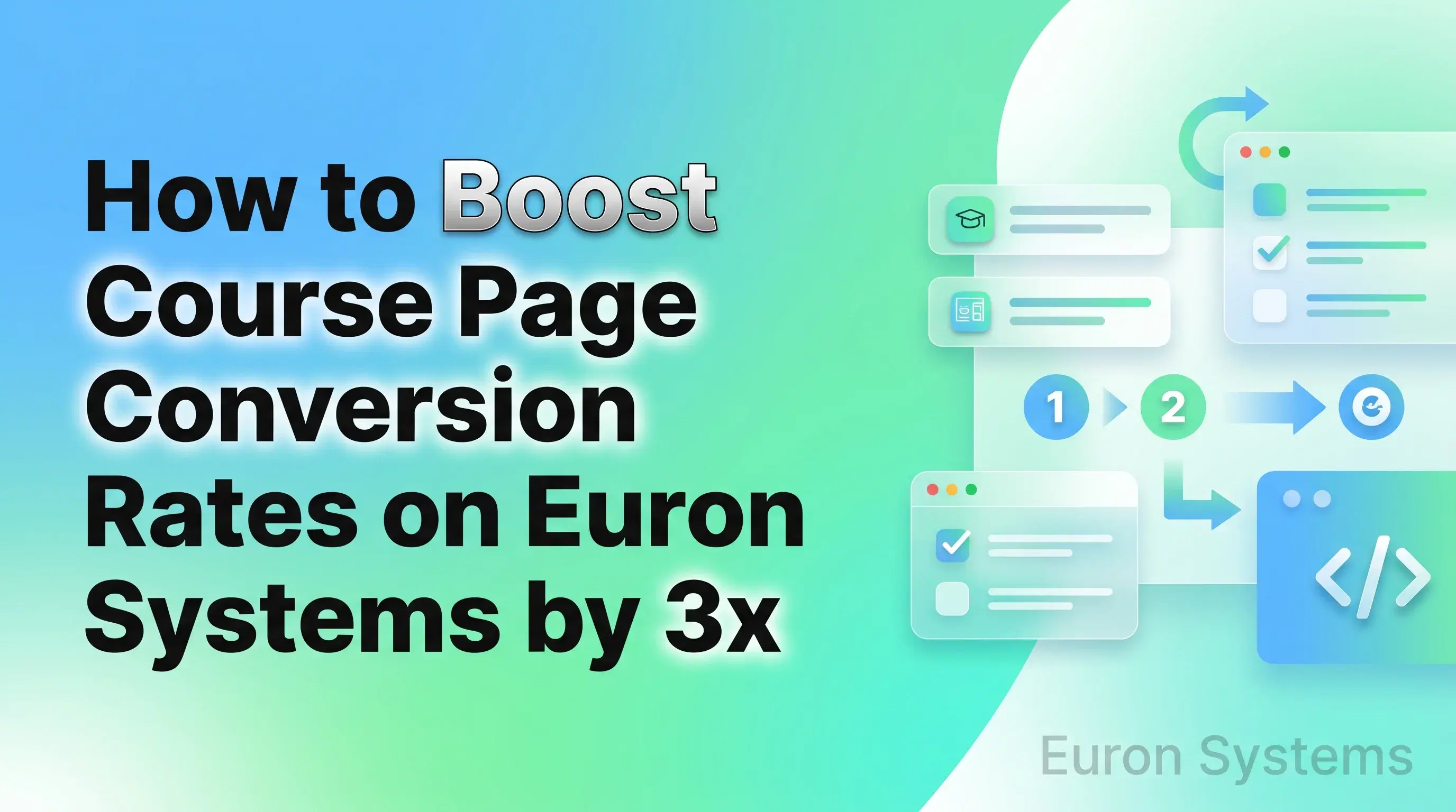 course page optimization on Euron Systems improving conversion rates with better design copy and social proof