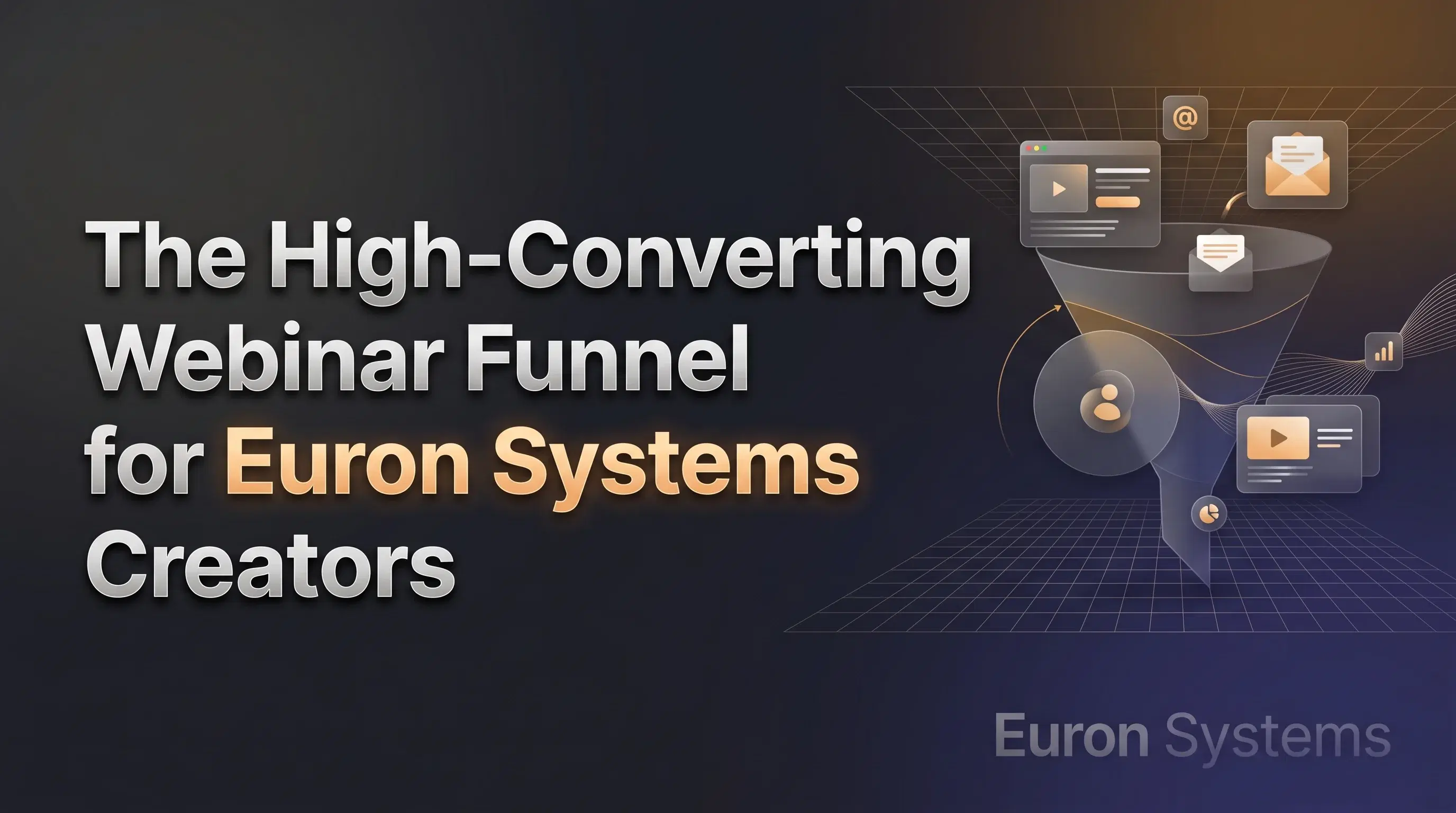 webinar funnel on Euron Systems showing lead generation engagement and conversion into paid courses